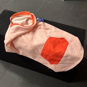 New peachy orange dog hoodie size XXL